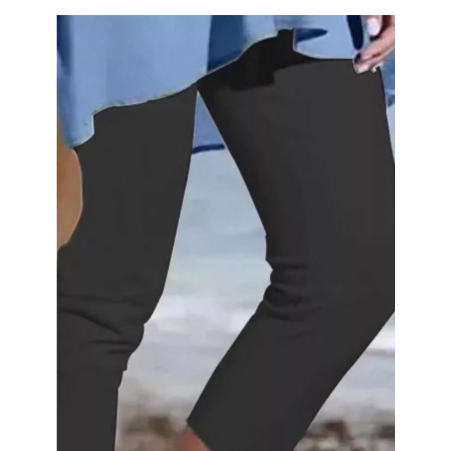 Full Size Cropped Casual Leggings Plus Apparel and Accessories