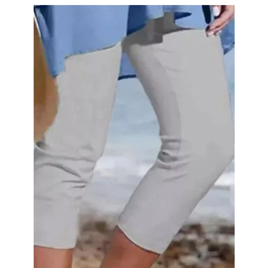 Full Size Cropped Casual Leggings Plus Apparel and Accessories