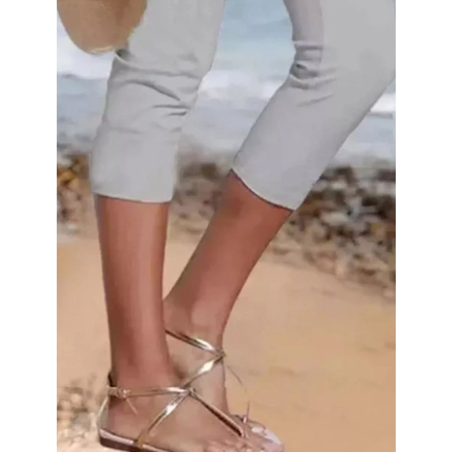 Full Size Cropped Casual Leggings Plus Apparel and Accessories