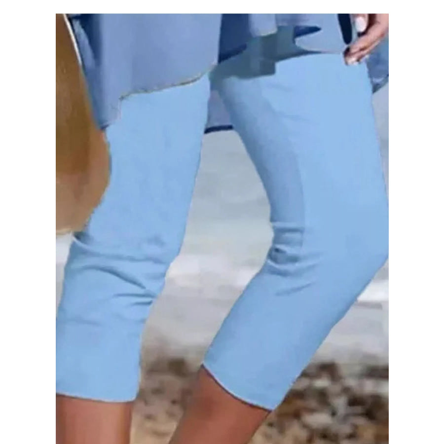 Full Size Cropped Casual Leggings Plus Apparel and Accessories