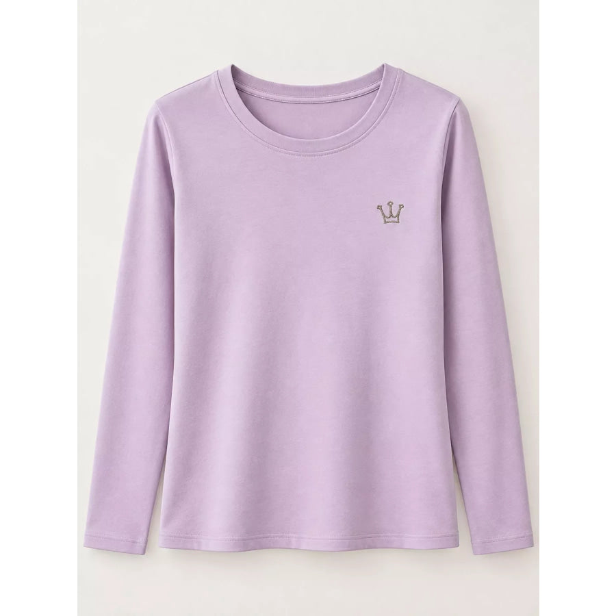 Full Size Crown Long Sleeve T-Shirt Plus Apparel and Accessories