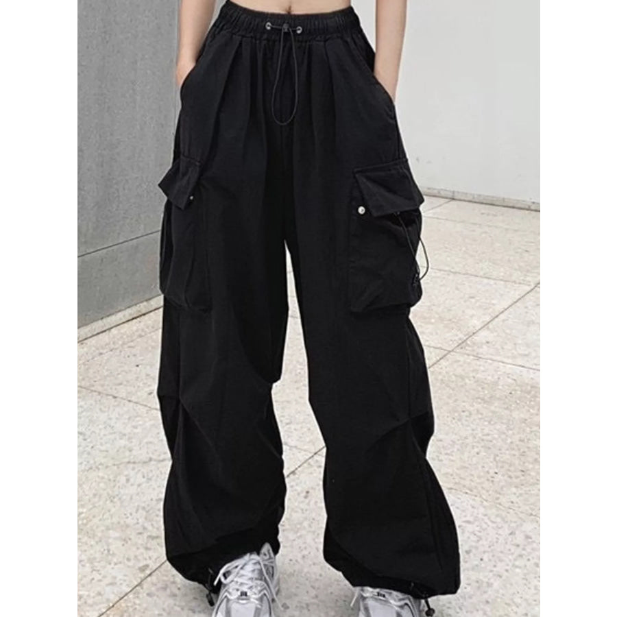 Full Size Drawstring Cargo Pants Plus Apparel and Accessories