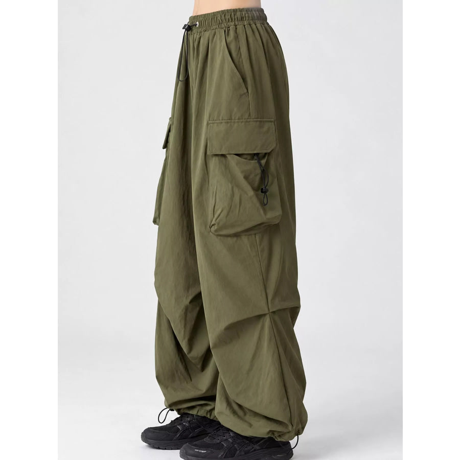 Full Size Drawstring Cargo Pants Plus Apparel and Accessories
