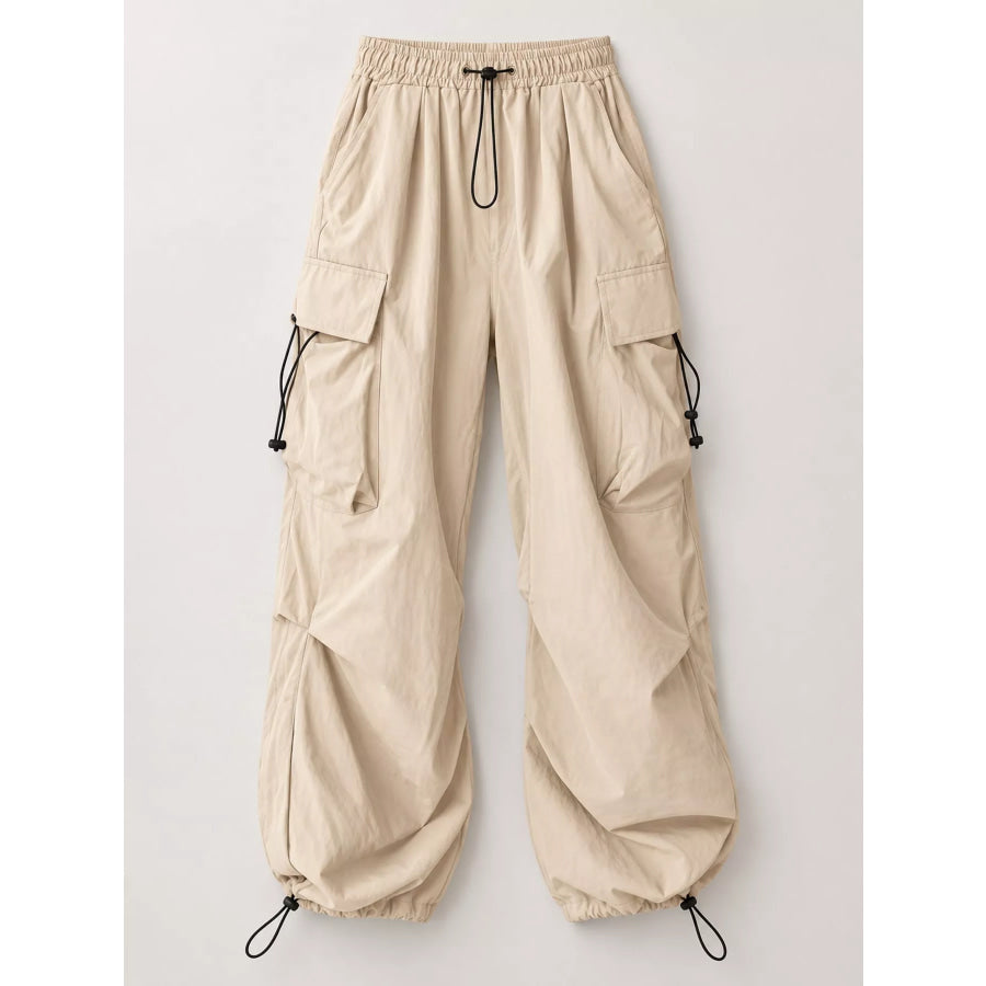 Full Size Drawstring Cargo Pants Plus Apparel and Accessories