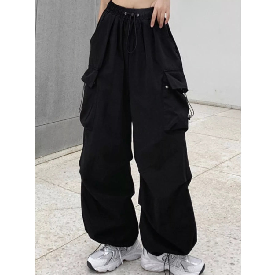 Full Size Drawstring Cargo Pants Plus Apparel and Accessories