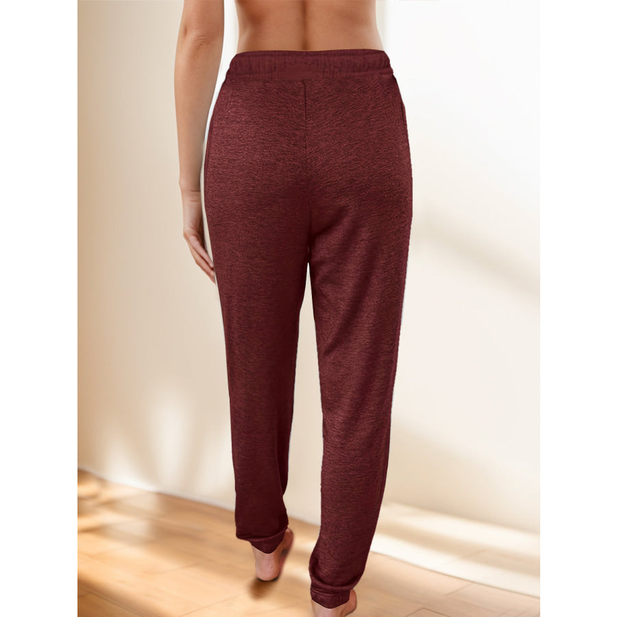 Full Size Drawstring Elastic Waist Joggers with Pockets Apparel and Accessories