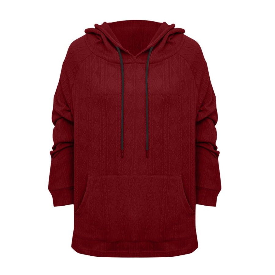 Full Size Drawstring Long Sleeve Hoodie Apparel and Accessories