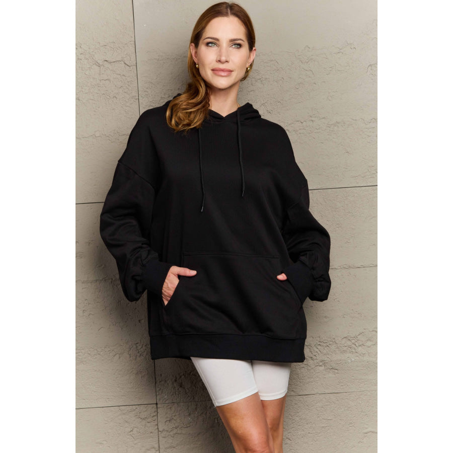 Full Size Drawstring Long Sleeve Hoodie Apparel and Accessories