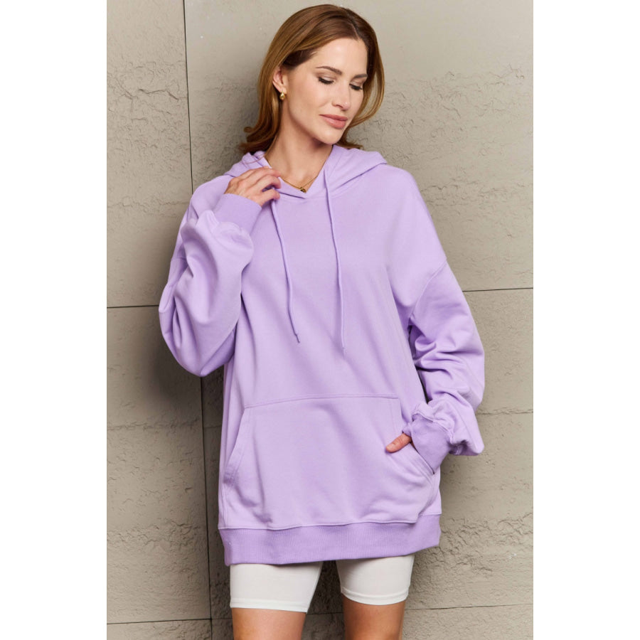 Full Size Drawstring Long Sleeve Hoodie Apparel and Accessories