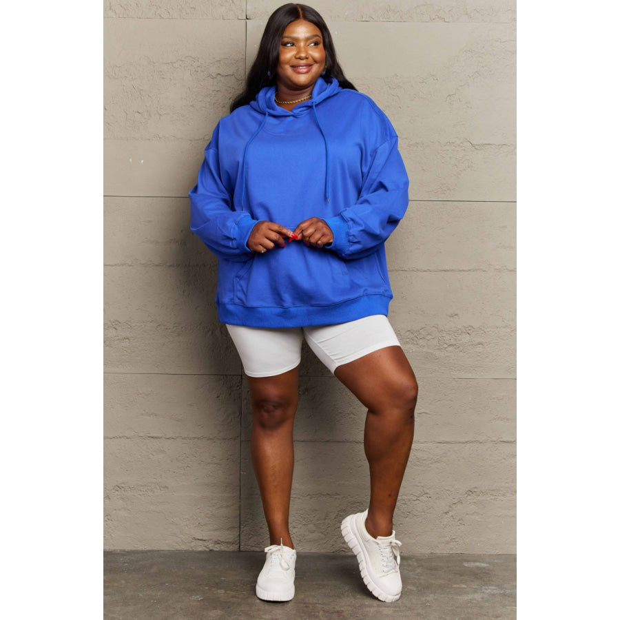 Full Size Drawstring Long Sleeve Hoodie Apparel and Accessories