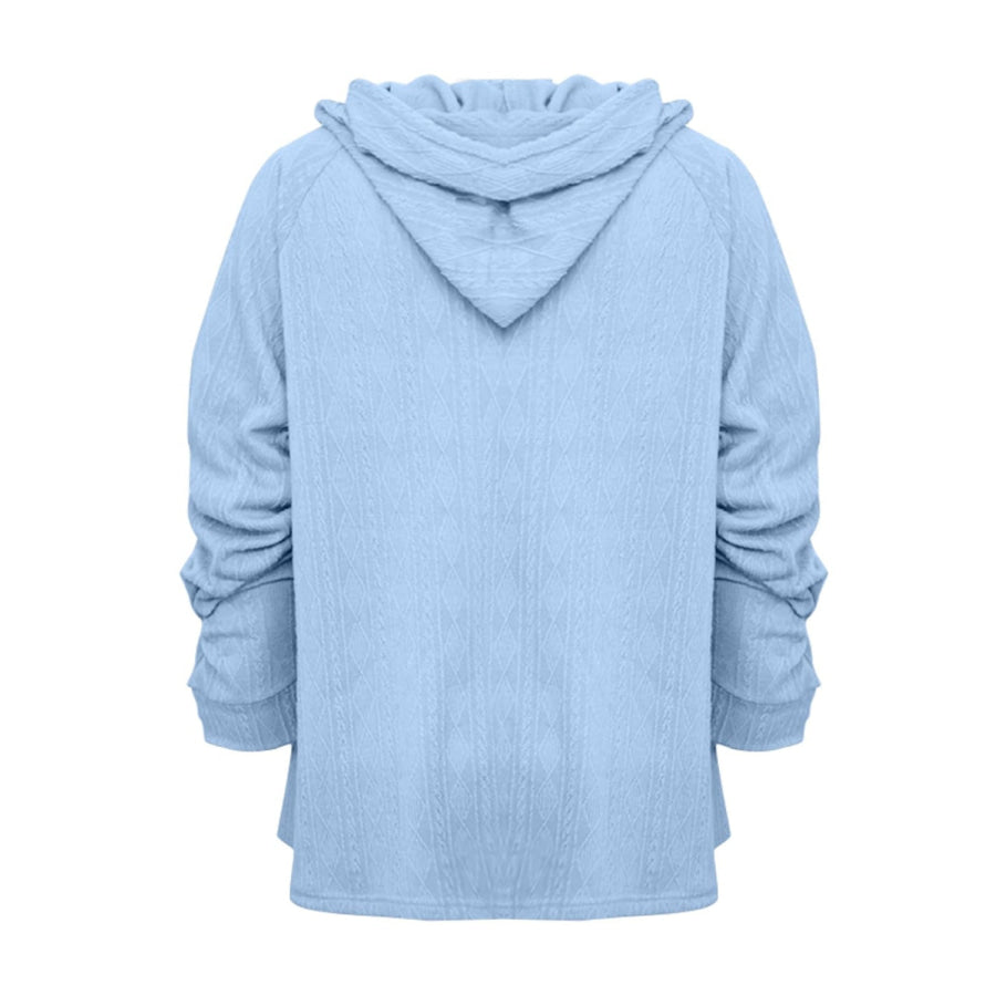 Full Size Drawstring Long Sleeve Hoodie Apparel and Accessories