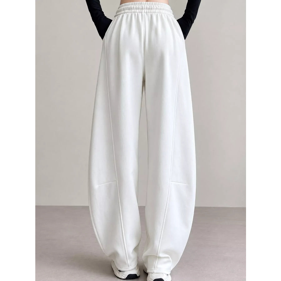 Full Size Drawstring Loose Fit Wide-Leg Sweatpants Plus Apparel and Accessories