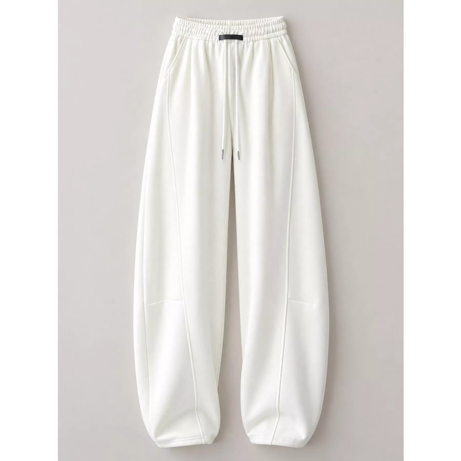 Full Size Drawstring Loose Fit Wide-Leg Sweatpants Plus Apparel and Accessories