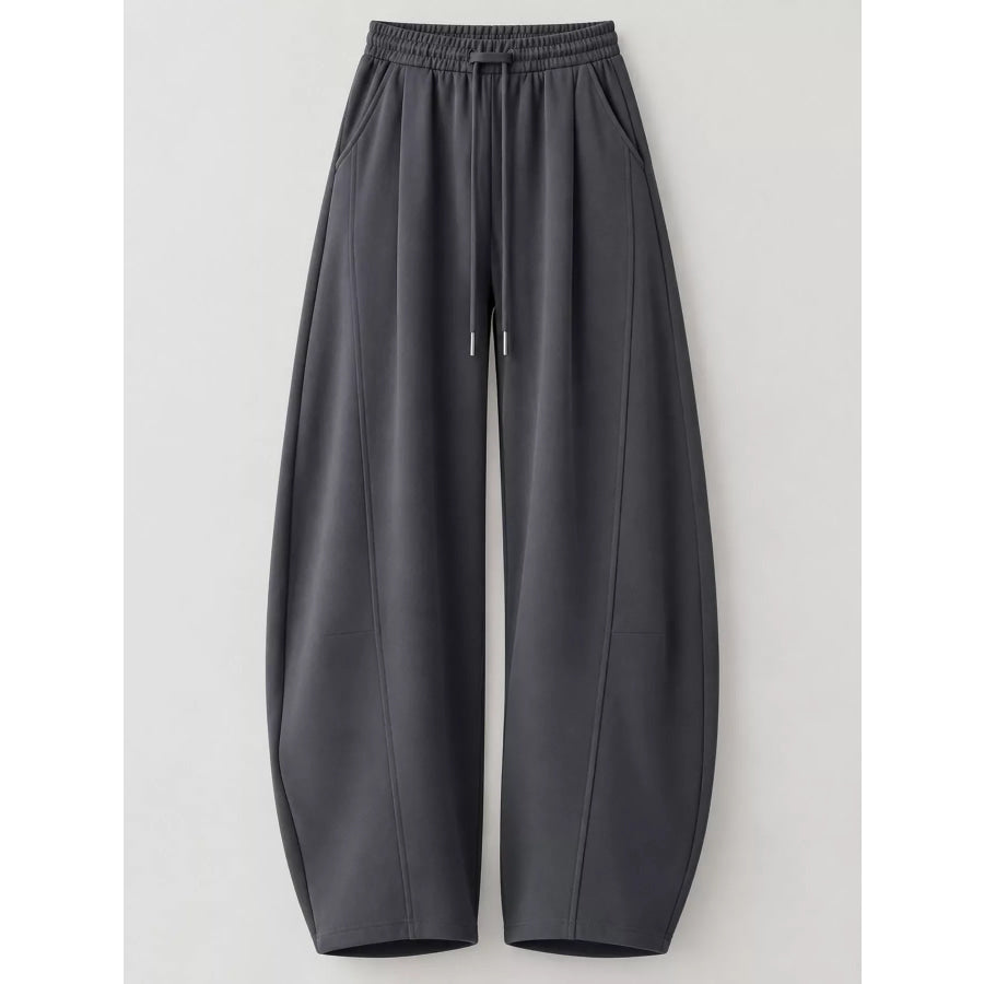 Full Size Drawstring Loose Fit Wide-Leg Sweatpants Plus Apparel and Accessories