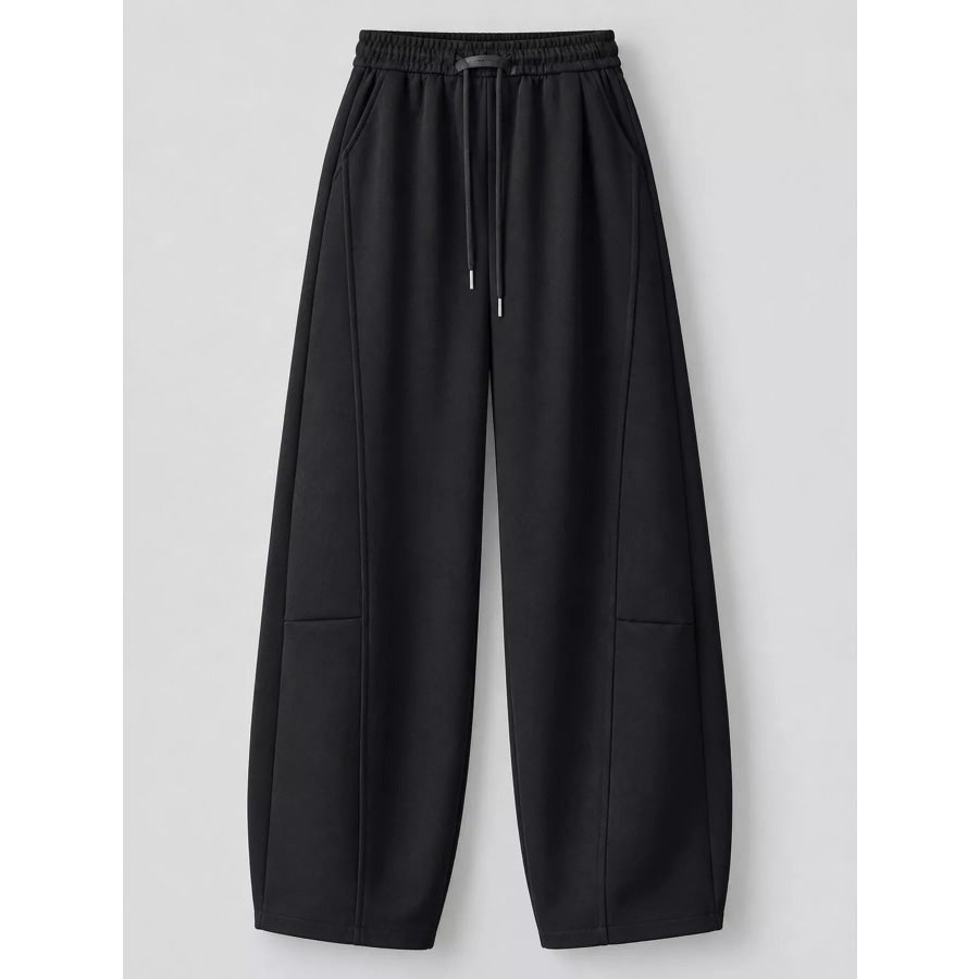 Full Size Drawstring Loose Fit Wide-Leg Sweatpants Plus Apparel and Accessories