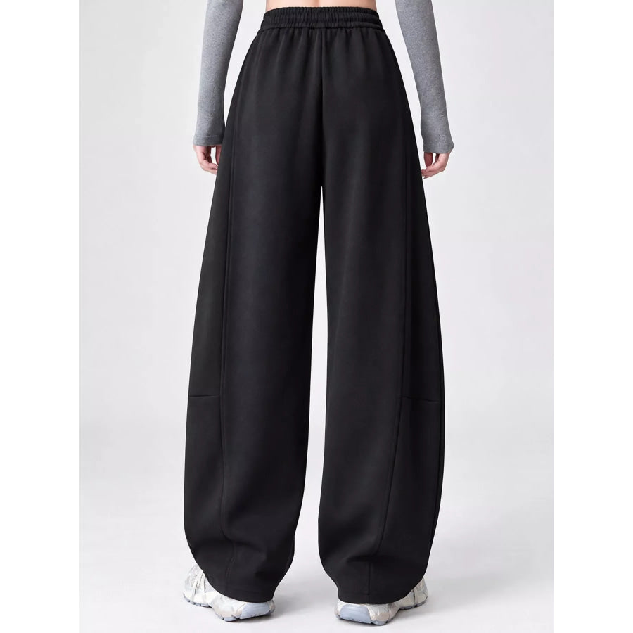Full Size Drawstring Loose Fit Wide-Leg Sweatpants Plus Apparel and Accessories