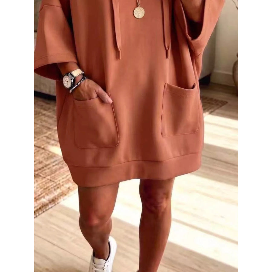 Full Size Drawstring Oversized Front Pockets Hoodie Plus Apparel and Accessories