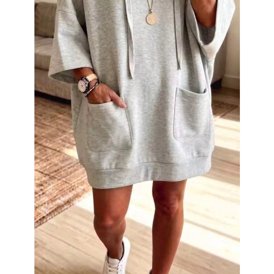 Full Size Drawstring Oversized Front Pockets Hoodie Plus Apparel and Accessories