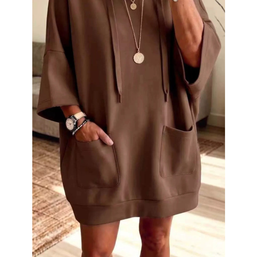 Full Size Drawstring Oversized Front Pockets Hoodie Plus Apparel and Accessories