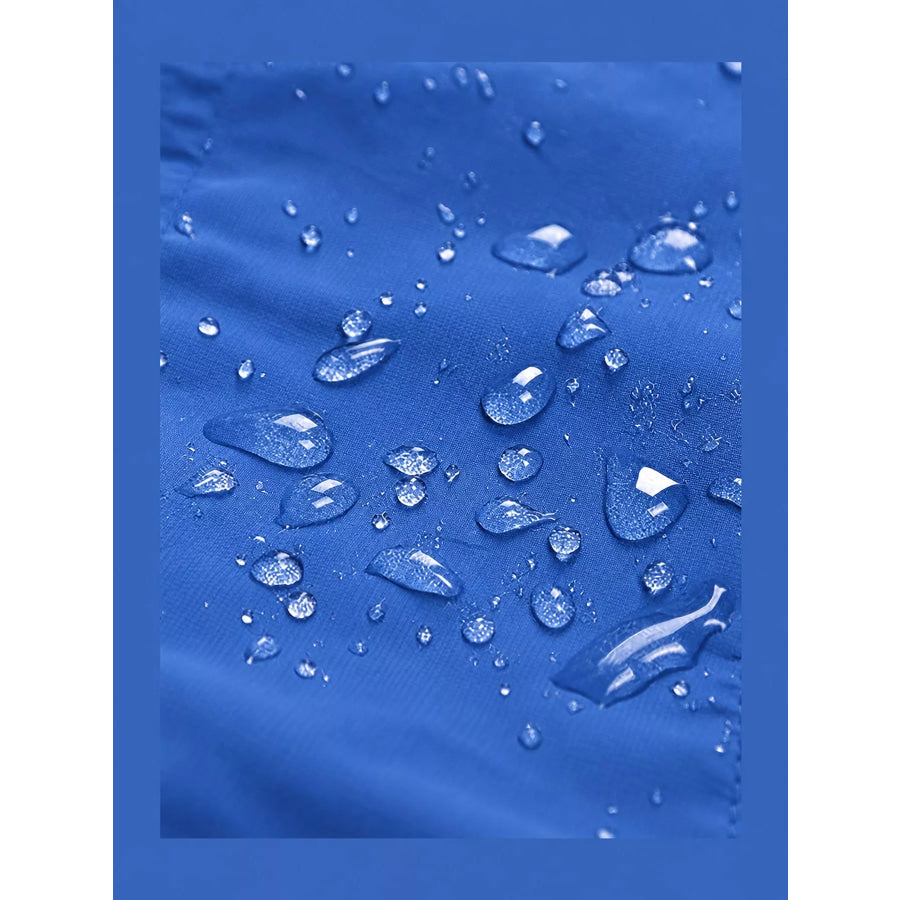 Full Size Drawstring Waterproof Hooded Outerwear Plus Apparel and Accessories