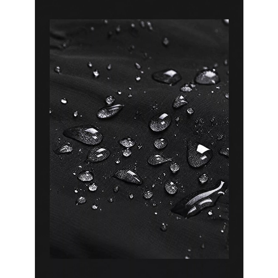Full Size Drawstring Waterproof Hooded Outerwear Plus Apparel and Accessories