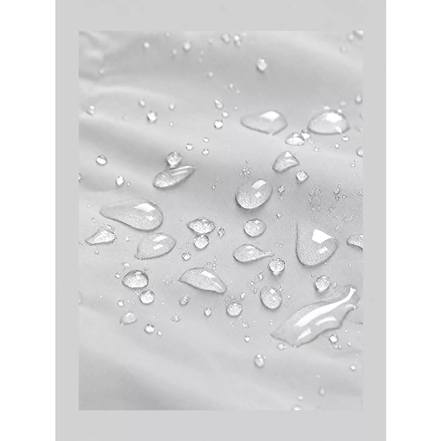 Full Size Drawstring Waterproof Hooded Outerwear Plus Apparel and Accessories