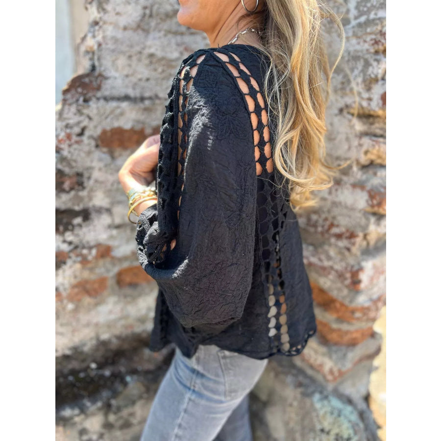 Full Size Embroidered Open Front Cardigan Plus Size Apparel and Accessories