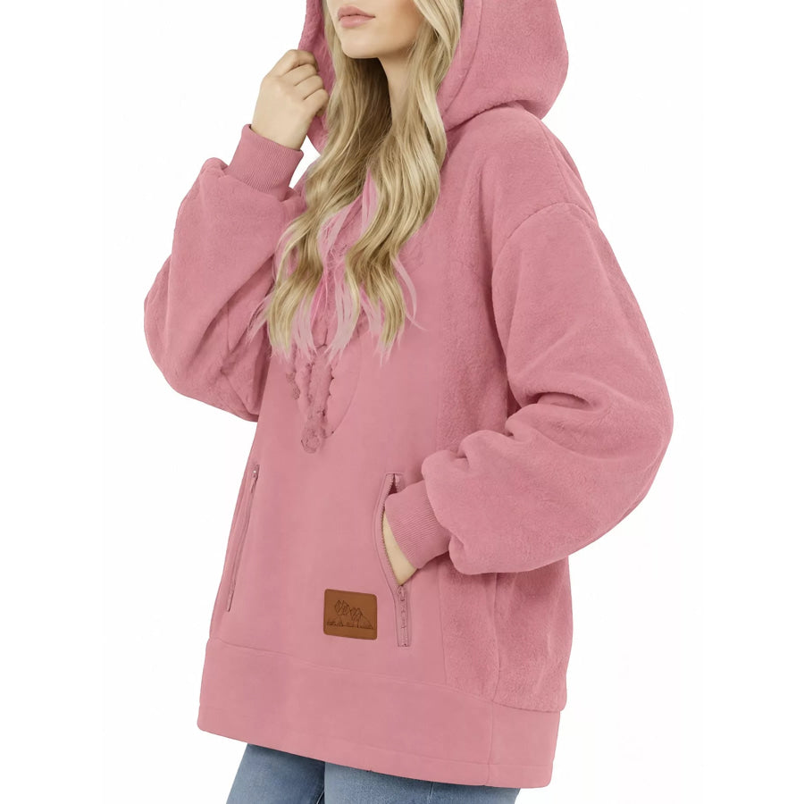 Full Size Fleece Pet-Carrying Hoodie with Cat Pouch Plus Apparel and Accessories