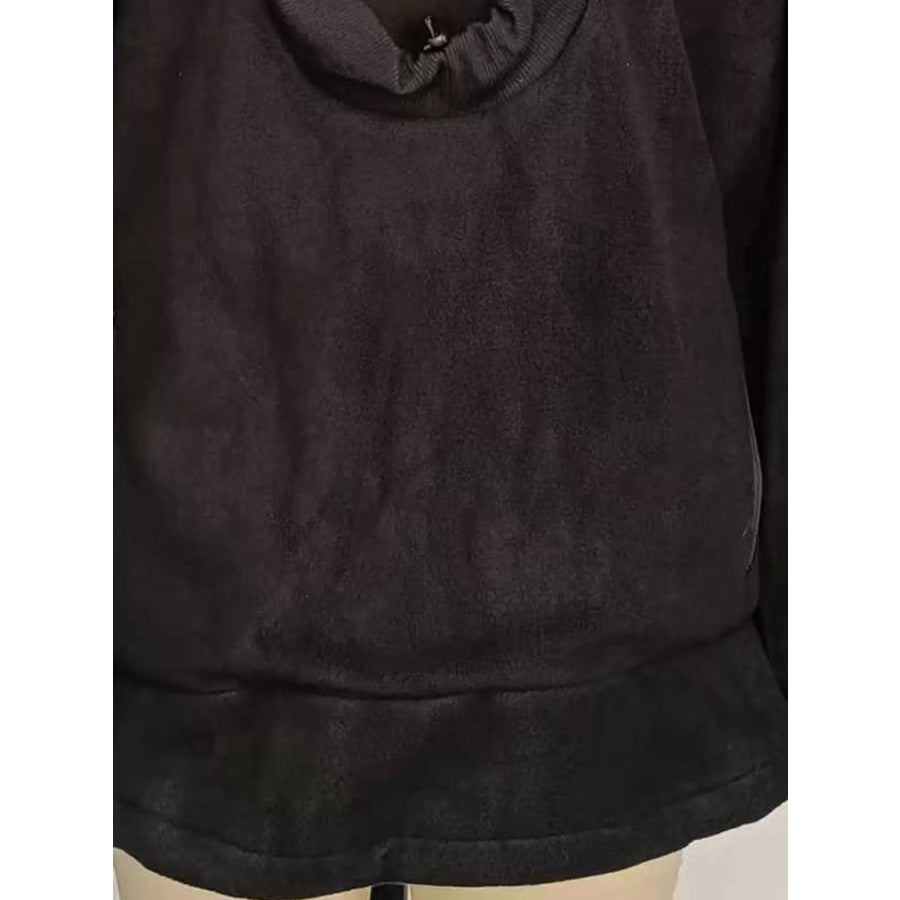 Full Size Fleece Pet-Carrying Hoodie with Cat Pouch Plus Apparel and Accessories