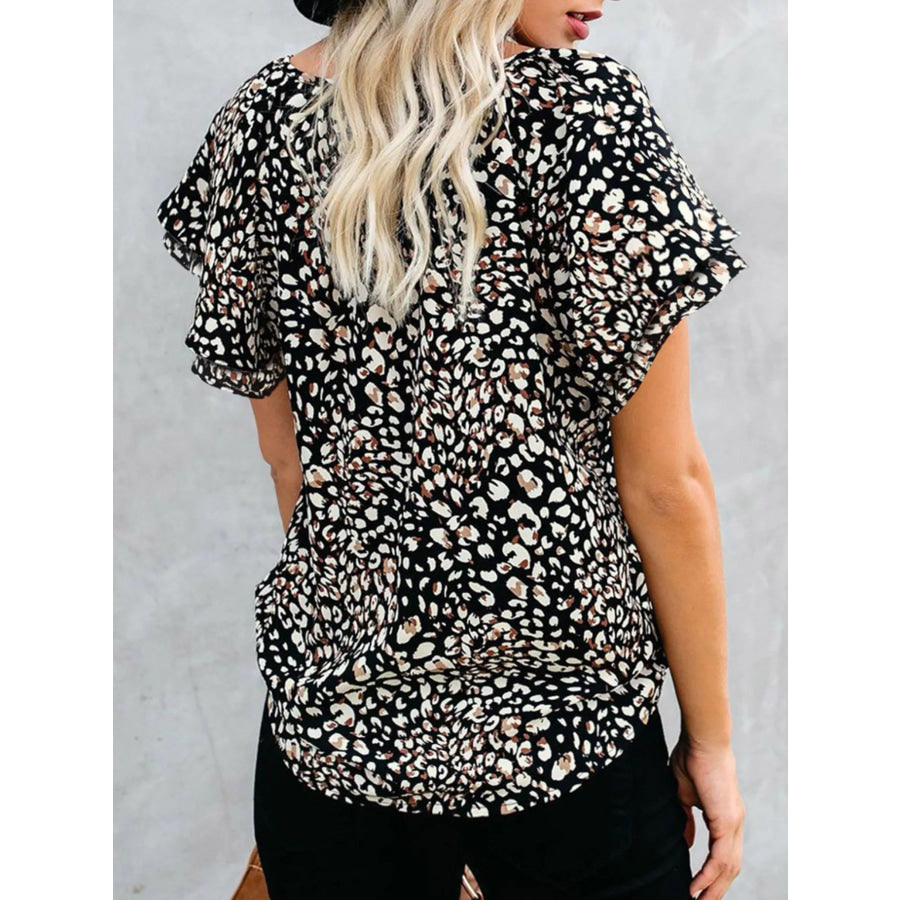 Full Size Floral Print V-Neck Shirt Plus Size Apparel and Accessories