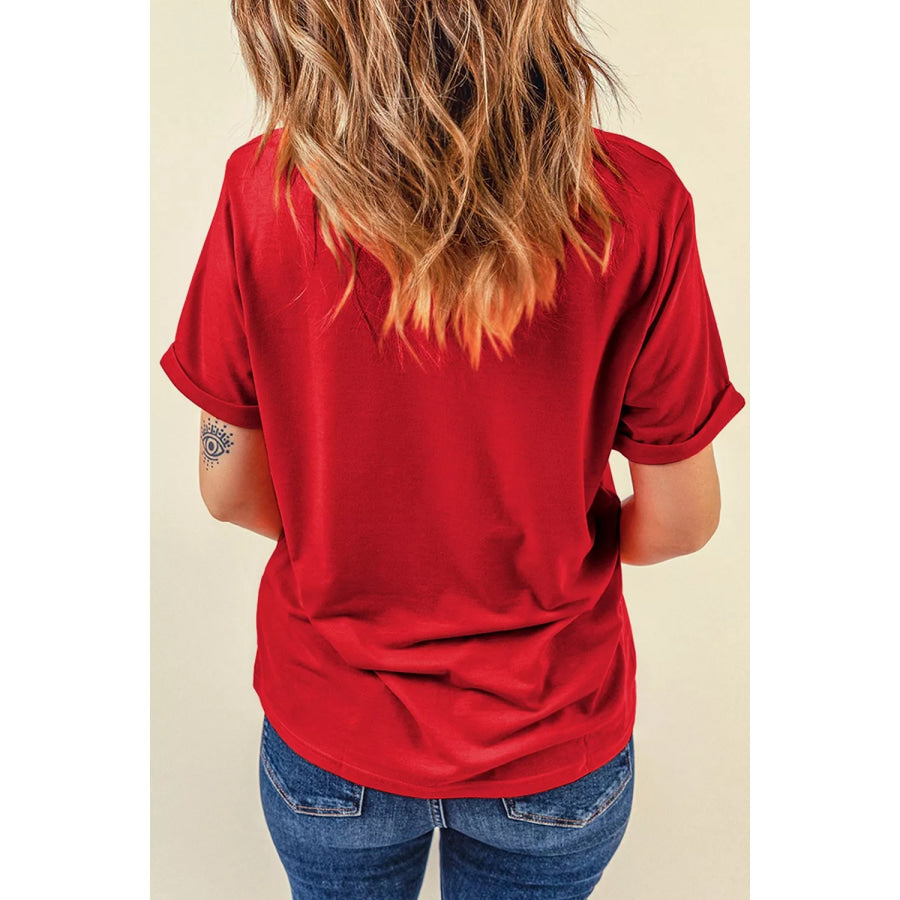 Full Size Football Polka Dot Letter Graphic Game Day T Shirt Plus Size Apparel and Accessories