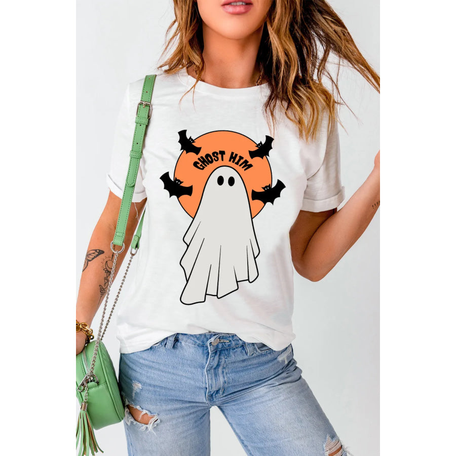 Full Size Ghost Round Neck Short Sleeve T-Shirt Apparel and Accessories