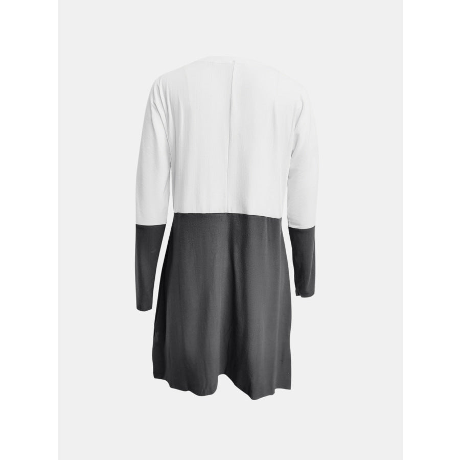 Full Size Graphic Two-Tone Round Neck Long Sleeve T-Shirt Apparel and Accessories