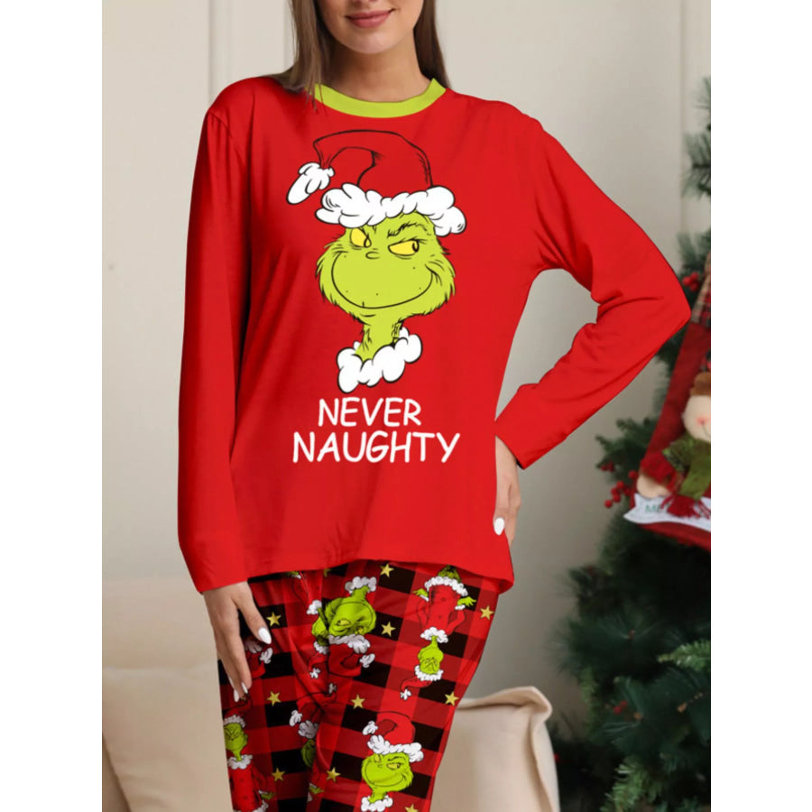 Full Size Grinch Themed Matching Family Christmas Pajama Set Plus Apparel and Accessories