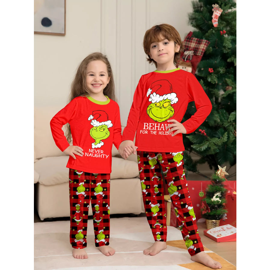 Full Size Grinch Themed Matching Family Christmas Pajama Set Plus Kid / S Apparel and Accessories