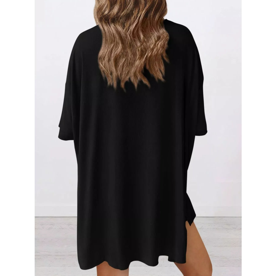 Full Size Half Sleeve T-Shirt and Shorts Set Plus Size Apparel and Accessories