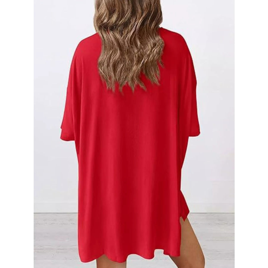 Full Size Half Sleeve T-Shirt and Shorts Set Plus Size Apparel and Accessories