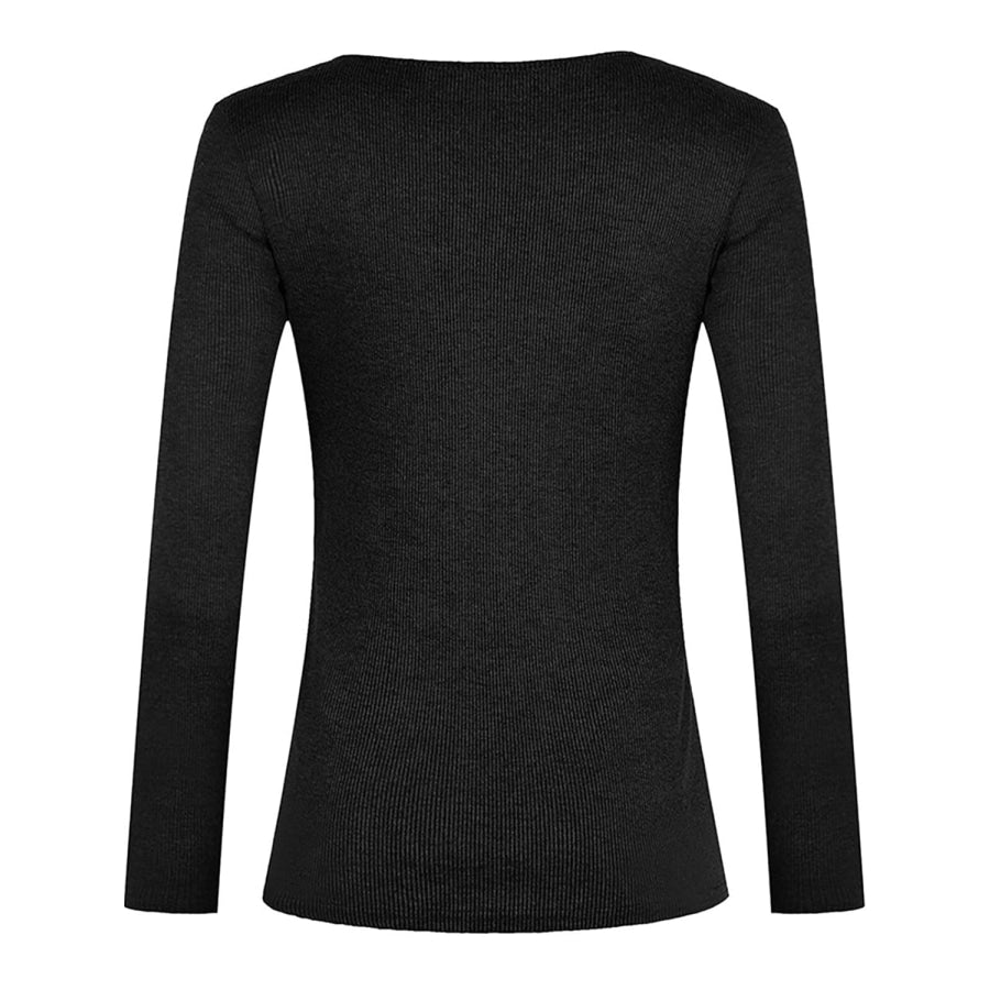 Full Size Half Snap Long Sleeve T-Shirt Apparel and Accessories