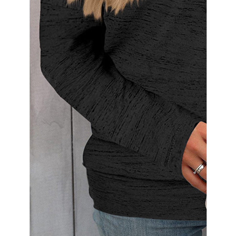 Full Size Heathered Long Sleeve Top Apparel and Accessories