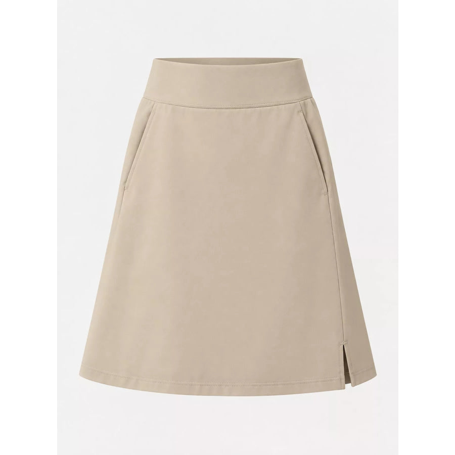 Full Size High-Waisted Athletic Skort with Side Pockets Plus Apparel and Accessories
