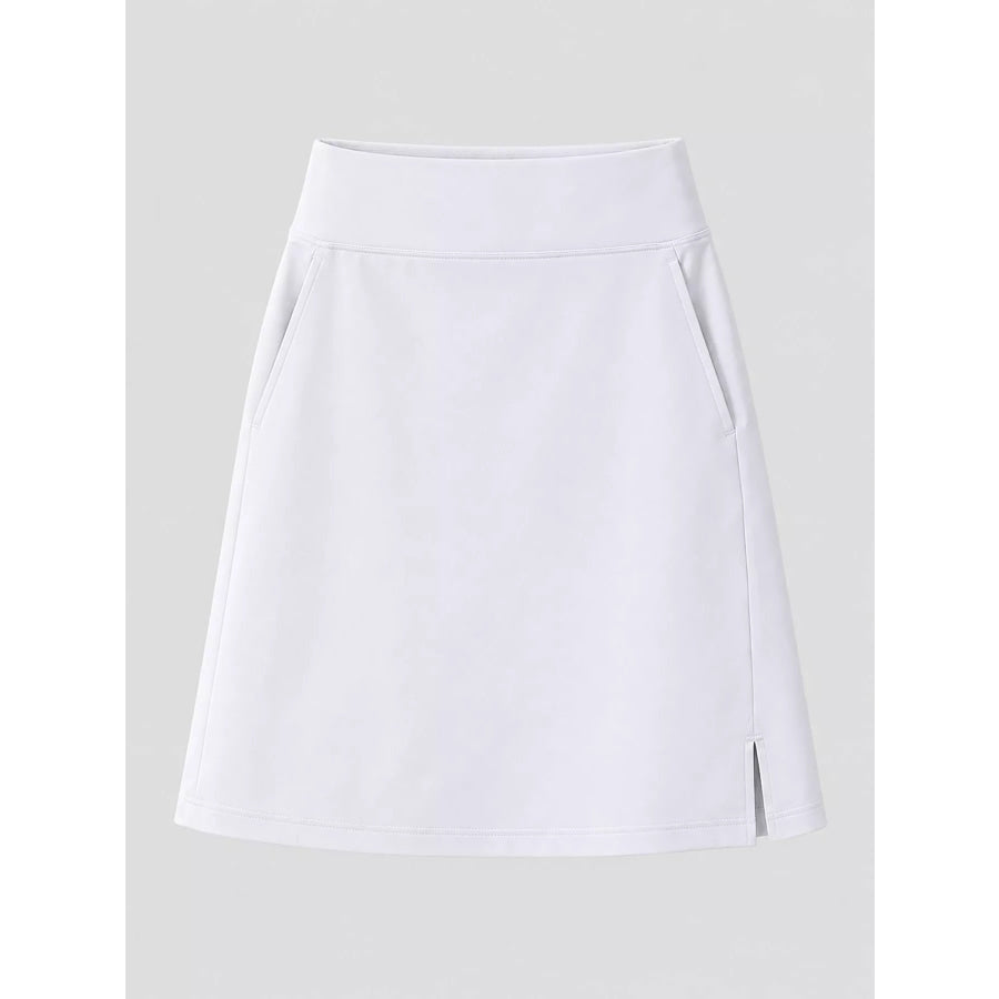 Full Size High-Waisted Athletic Skort with Side Pockets Plus Apparel and Accessories