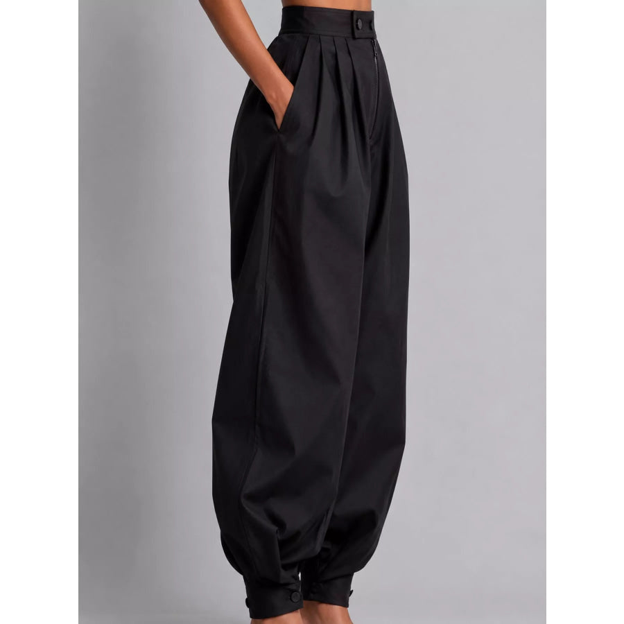 Full Size High-Waisted Balloon Leg Jeans Plus Apparel and Accessories