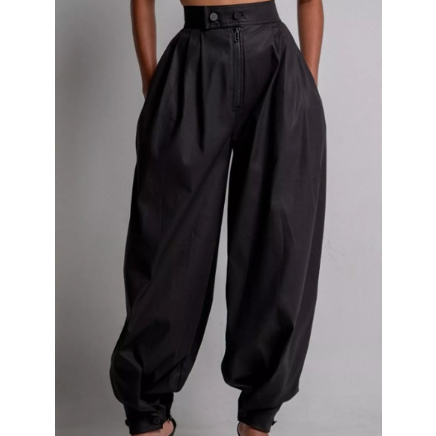 Full Size High-Waisted Balloon Leg Jeans Plus Apparel and Accessories