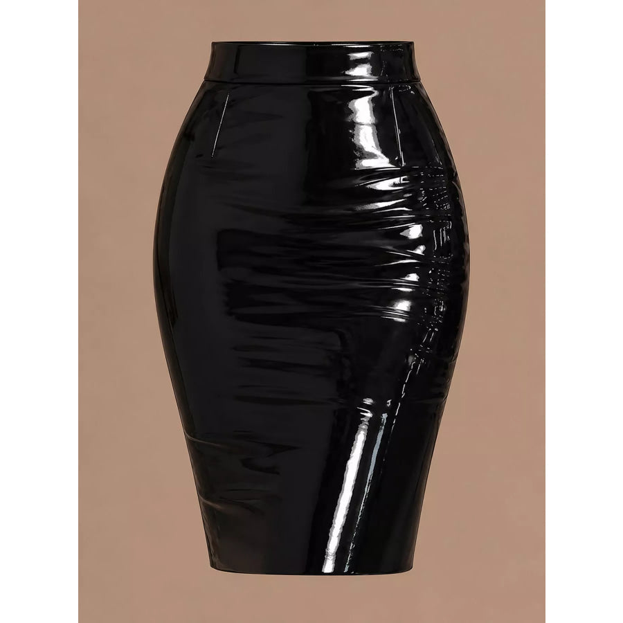 Full Size High-Waisted Bodycon Skirt Plus Apparel and Accessories