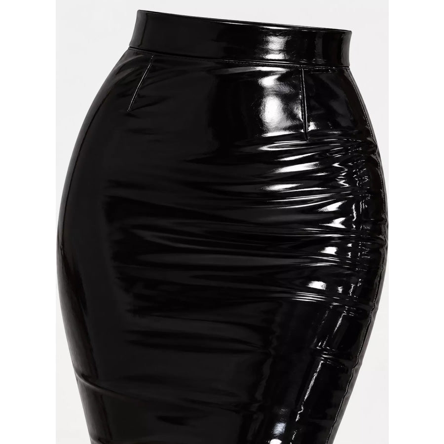Full Size High-Waisted Bodycon Skirt Plus Apparel and Accessories
