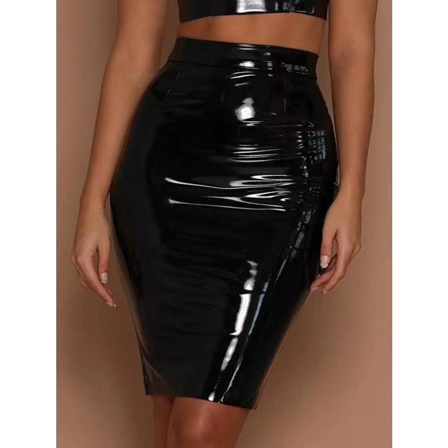 Full Size High-Waisted Bodycon Skirt Plus Apparel and Accessories