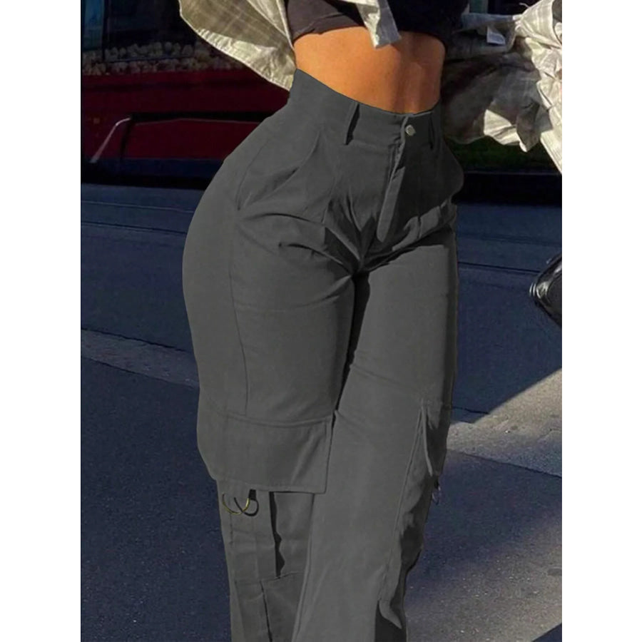 Full Size High-Waisted Cargo Pants Plus Size Apparel and Accessories