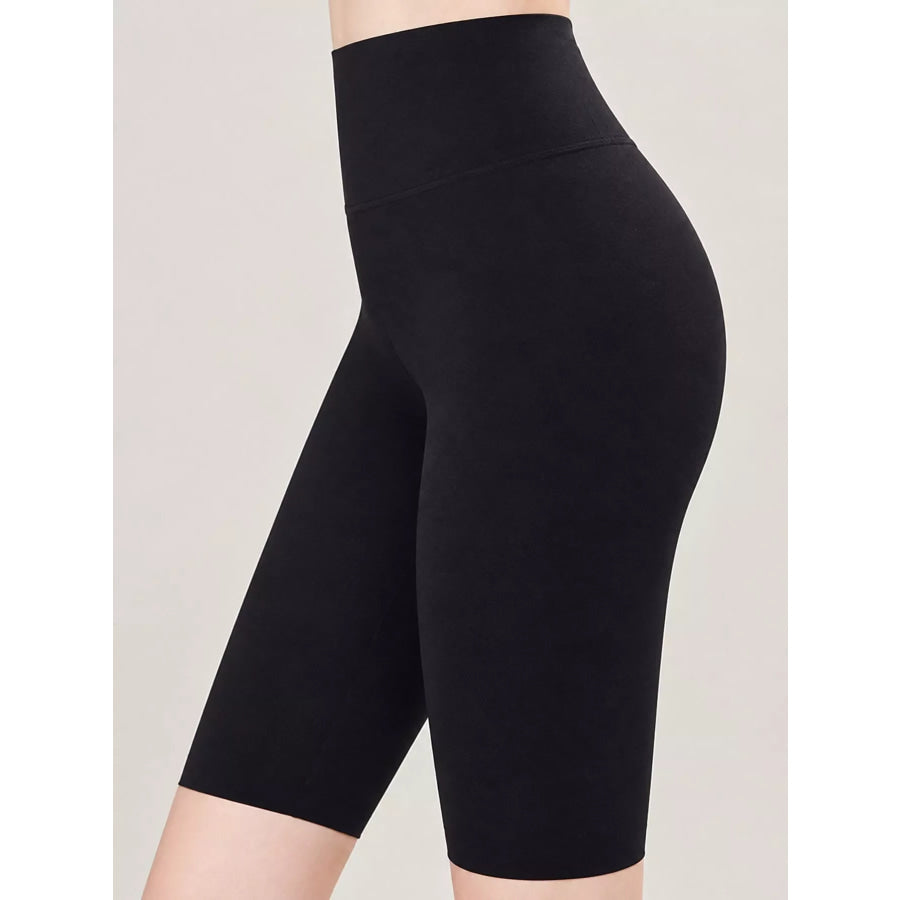 Full Size High-Waisted Seamless Compression Active Shorts Plus Apparel and Accessories