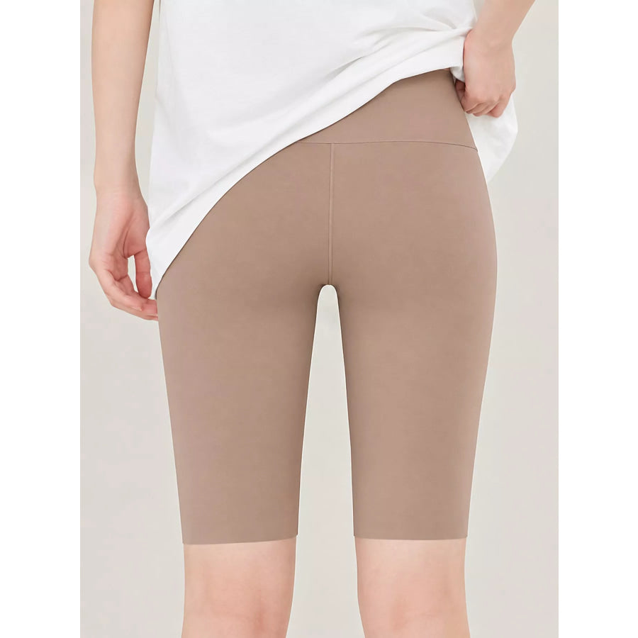 Full Size High-Waisted Seamless Compression Active Shorts Plus Apparel and Accessories