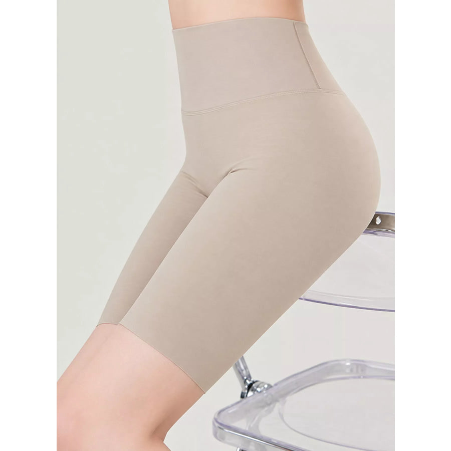 Full Size High-Waisted Seamless Compression Active Shorts Plus Apparel and Accessories